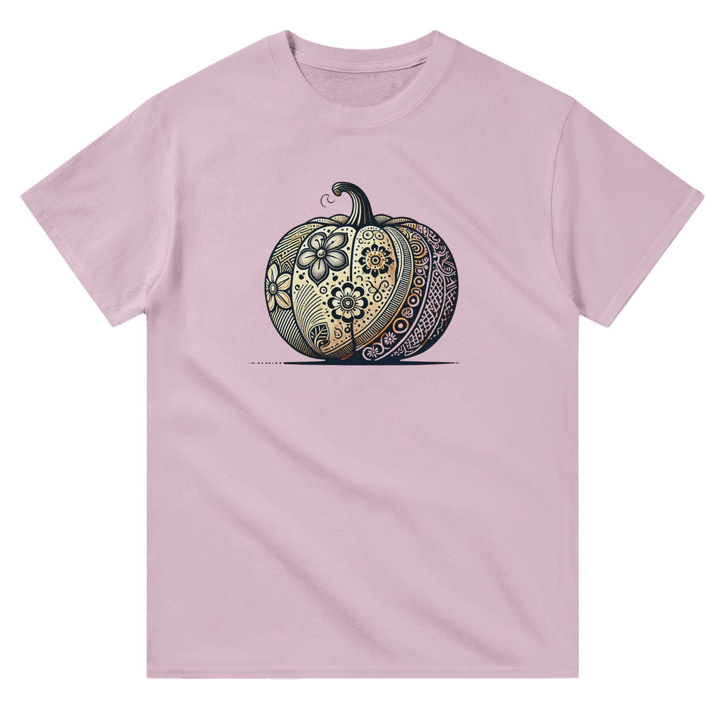 Floral Pumpkin Heavyweight Unisex Crewneck T-shirt - DazeRoom