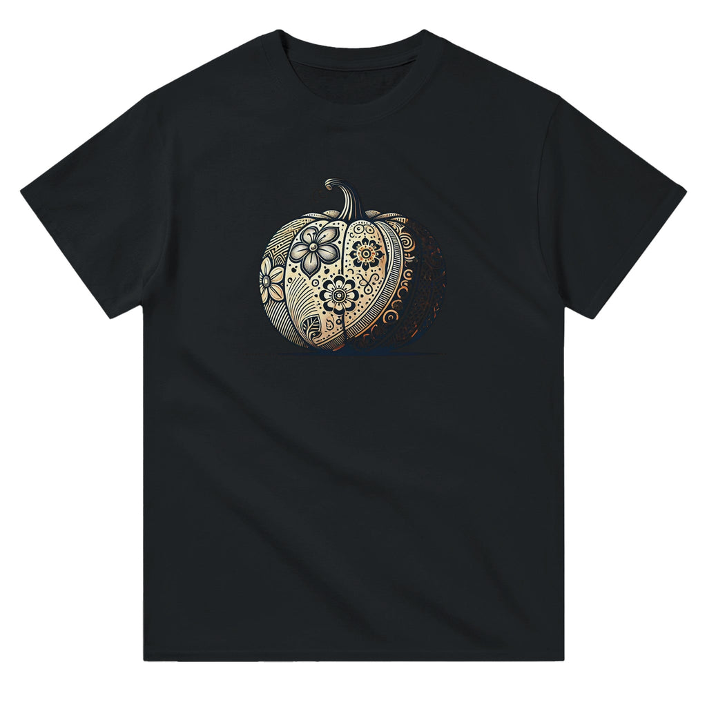 Floral Pumpkin Heavyweight Unisex Crewneck T-shirt - DazeRoom