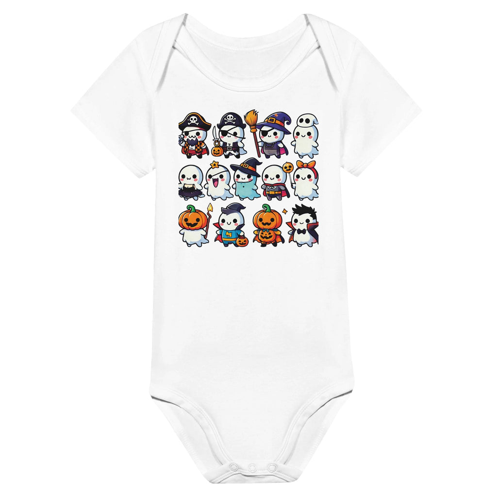 Ghost Halloween Costumes Classic Baby Short Sleeve Bodysuit - DazeRoom