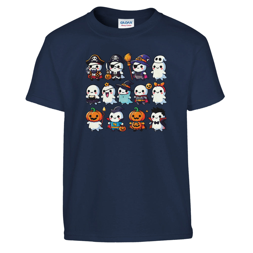 Ghost Halloween Costumes Classic Kids Crewneck T-shirt - DazeRoom