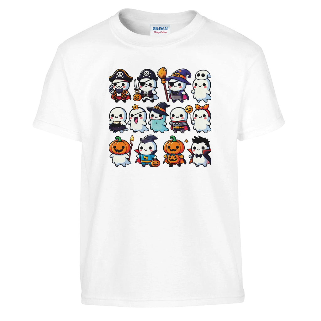 Ghost Halloween Costumes Classic Kids Crewneck T-shirt - DazeRoom