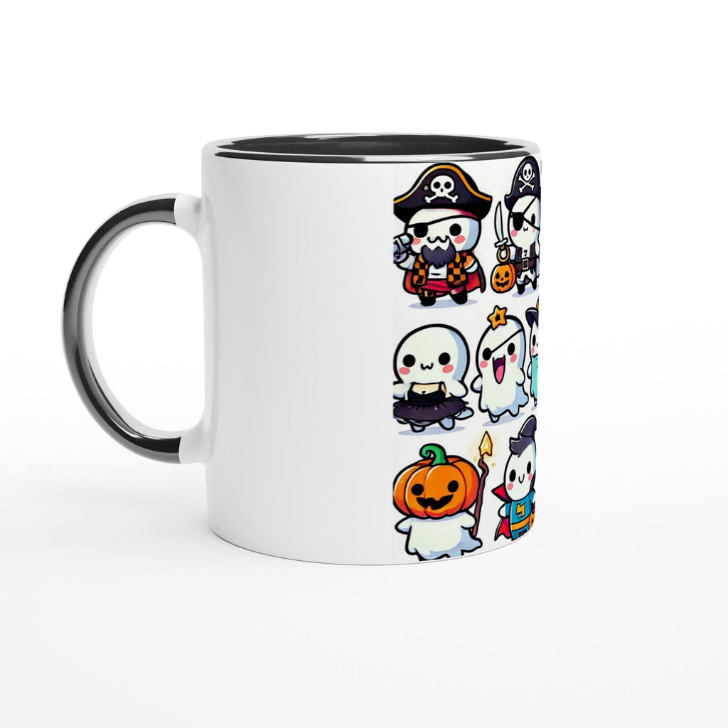 Ghost Halloween Costumes White 11oz Ceramic Mug with Color Inside - DazeRoom