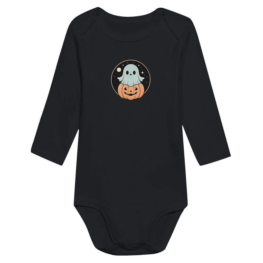 Ghost Pumpkin Retro Vice Edition Classic Baby Long Sleeve Bodysuit - DazeRoom