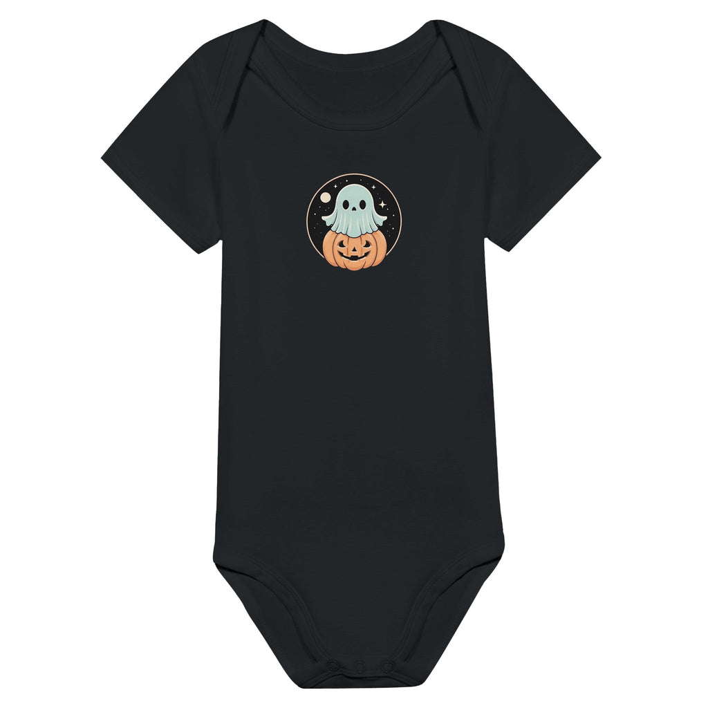 Ghost Pumpkin Retro Vice Edition Classic Baby Short Sleeve Bodysuit - DazeRoom