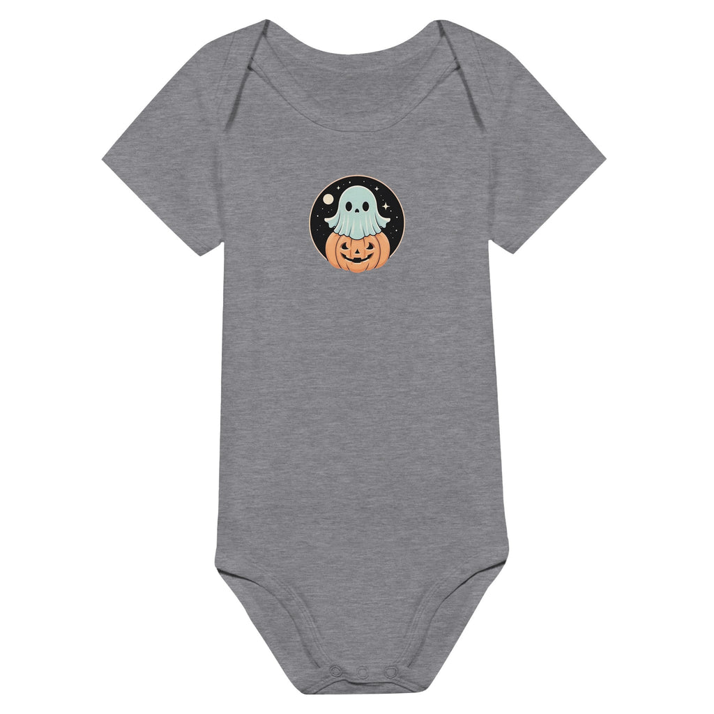 Ghost Pumpkin Retro Vice Edition Classic Baby Short Sleeve Bodysuit - DazeRoom