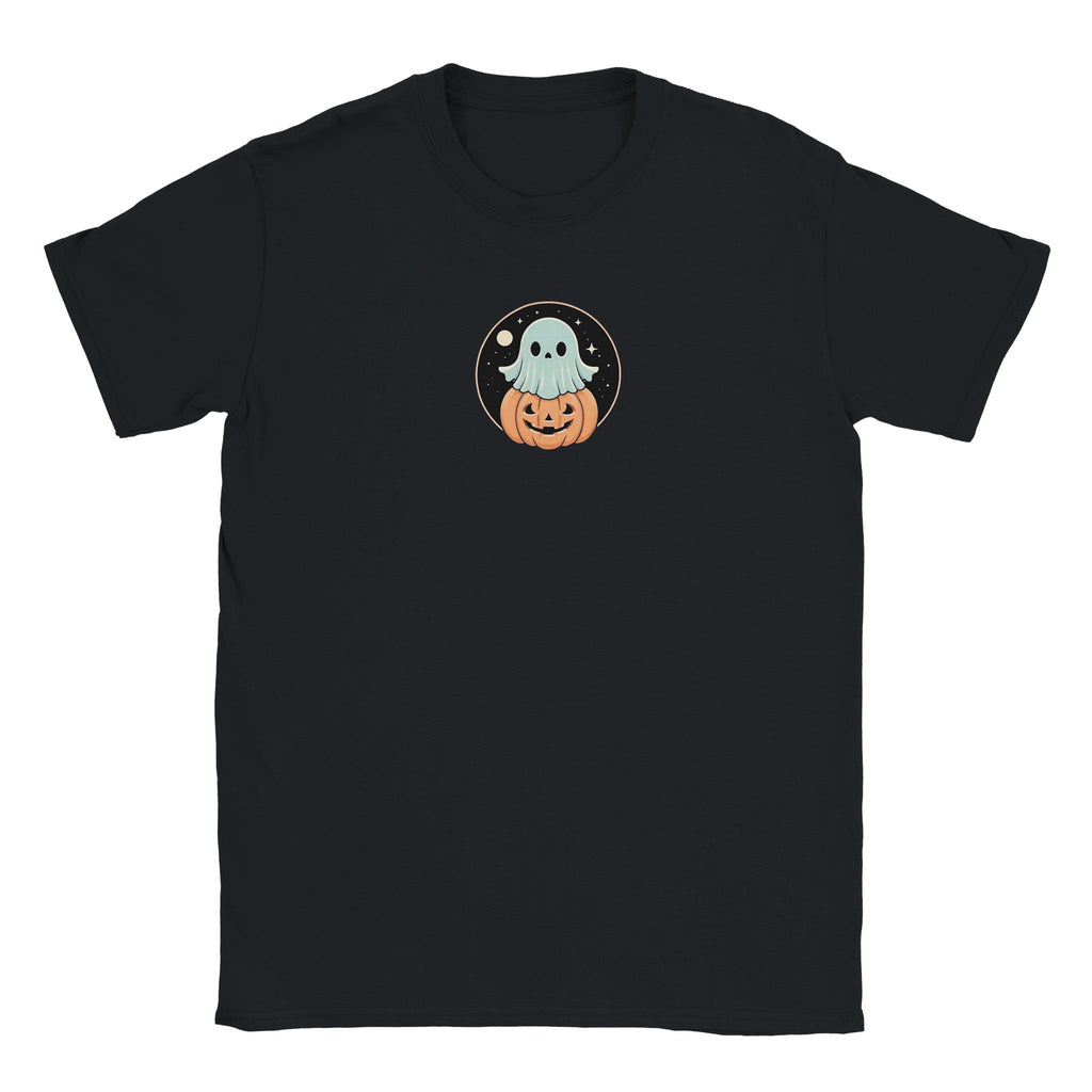 Ghost Pumpkin Retro Vice Edition Classic Kids Crewneck T-shirt | Gildan® 5000B - DazeRoom