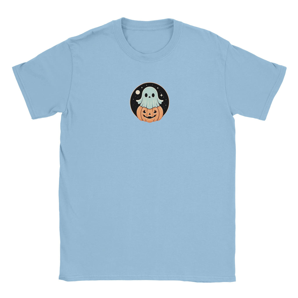 Ghost Pumpkin Retro Vice Edition Classic Kids Crewneck T-shirt | Gildan® 5000B - DazeRoom