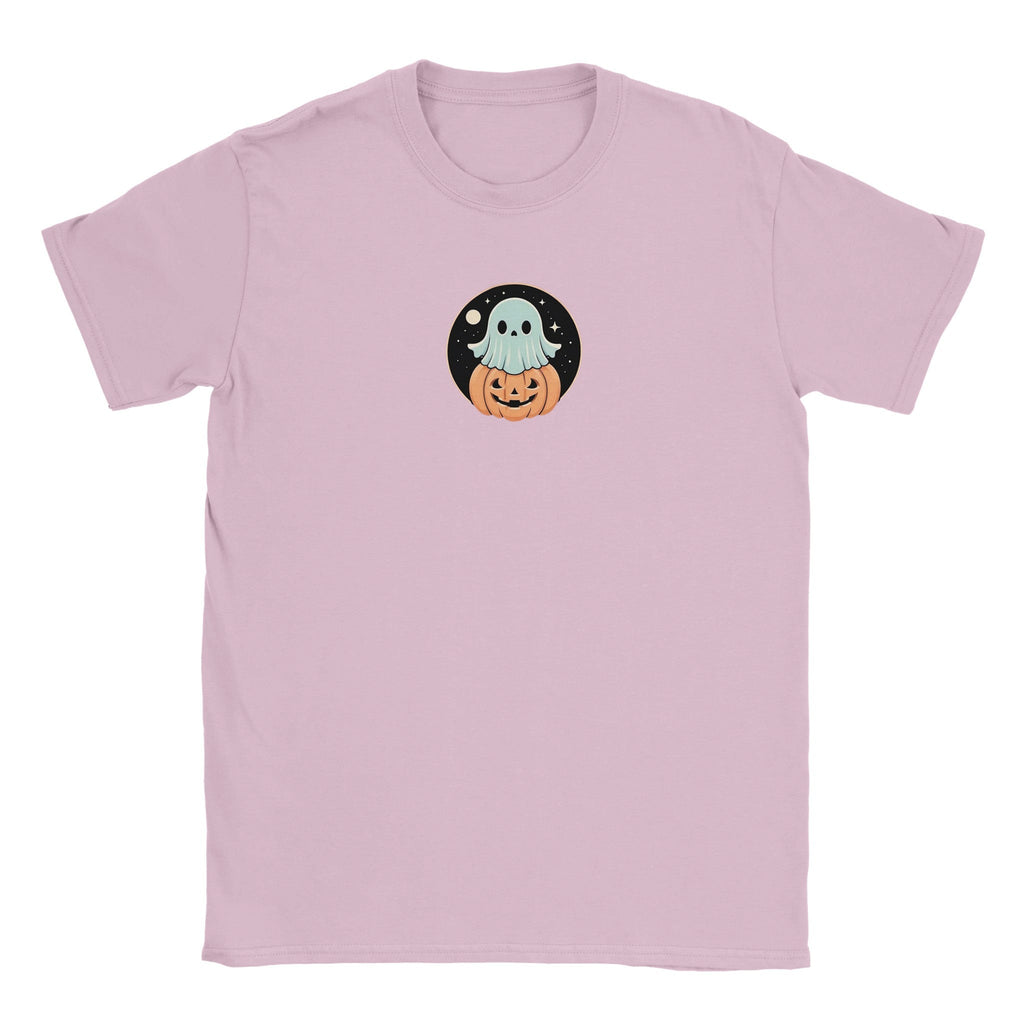 Ghost Pumpkin Retro Vice Edition Classic Kids Crewneck T-shirt | Gildan® 5000B - DazeRoom