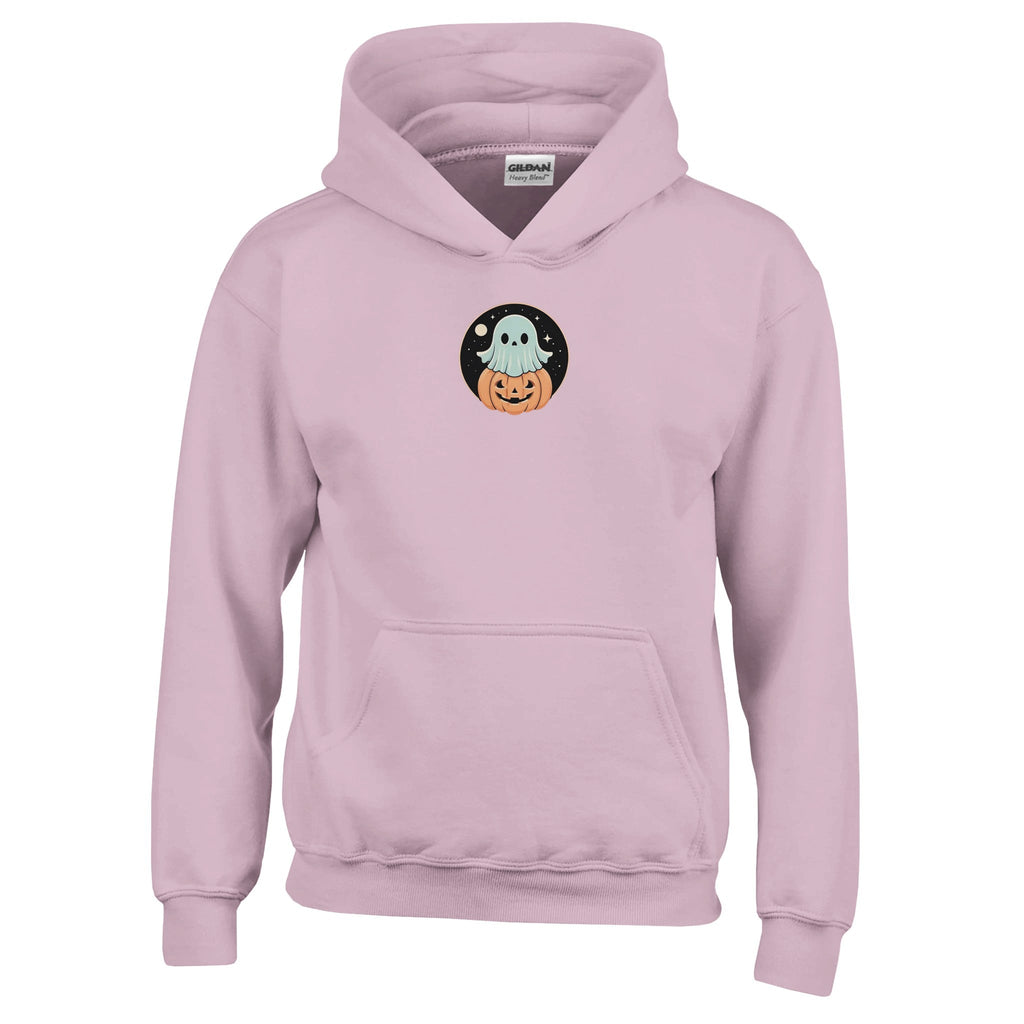 Ghost Pumpkin Retro Vice Edition Classic Kids Pullover Hoodie | Gildan 18500B - DazeRoom