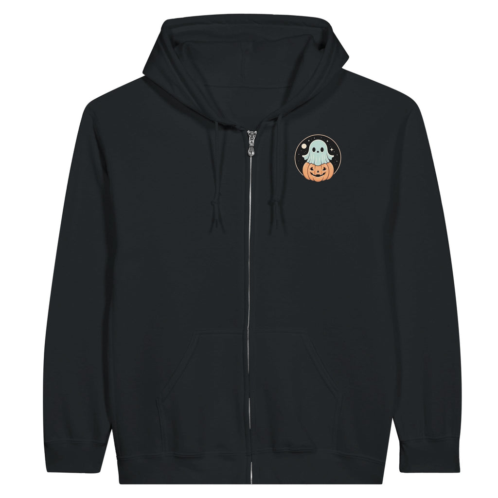 Ghost Pumpkin Retro Vice Edition Classic Unisex Zip Hoodie - DazeRoom