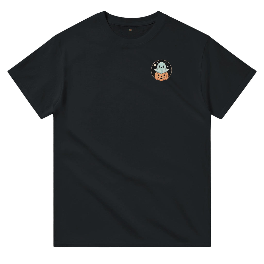 Ghost Pumpkin Retro Vice Edition Heavyweight Unisex Crewneck T-shirt | Gildan® 5000 - DazeRoom