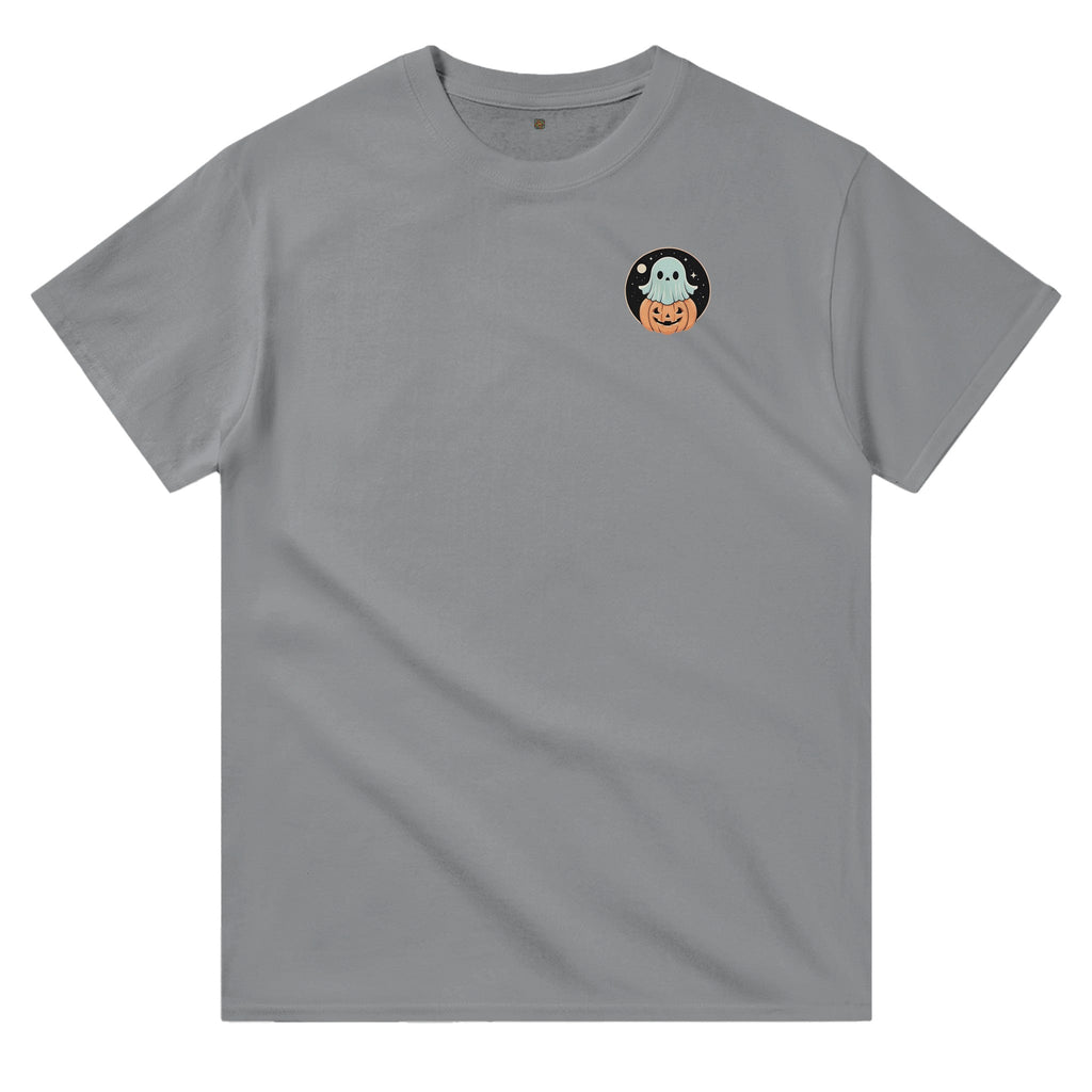 Ghost Pumpkin Retro Vice Edition Heavyweight Unisex Crewneck T-shirt | Gildan® 5000 - DazeRoom