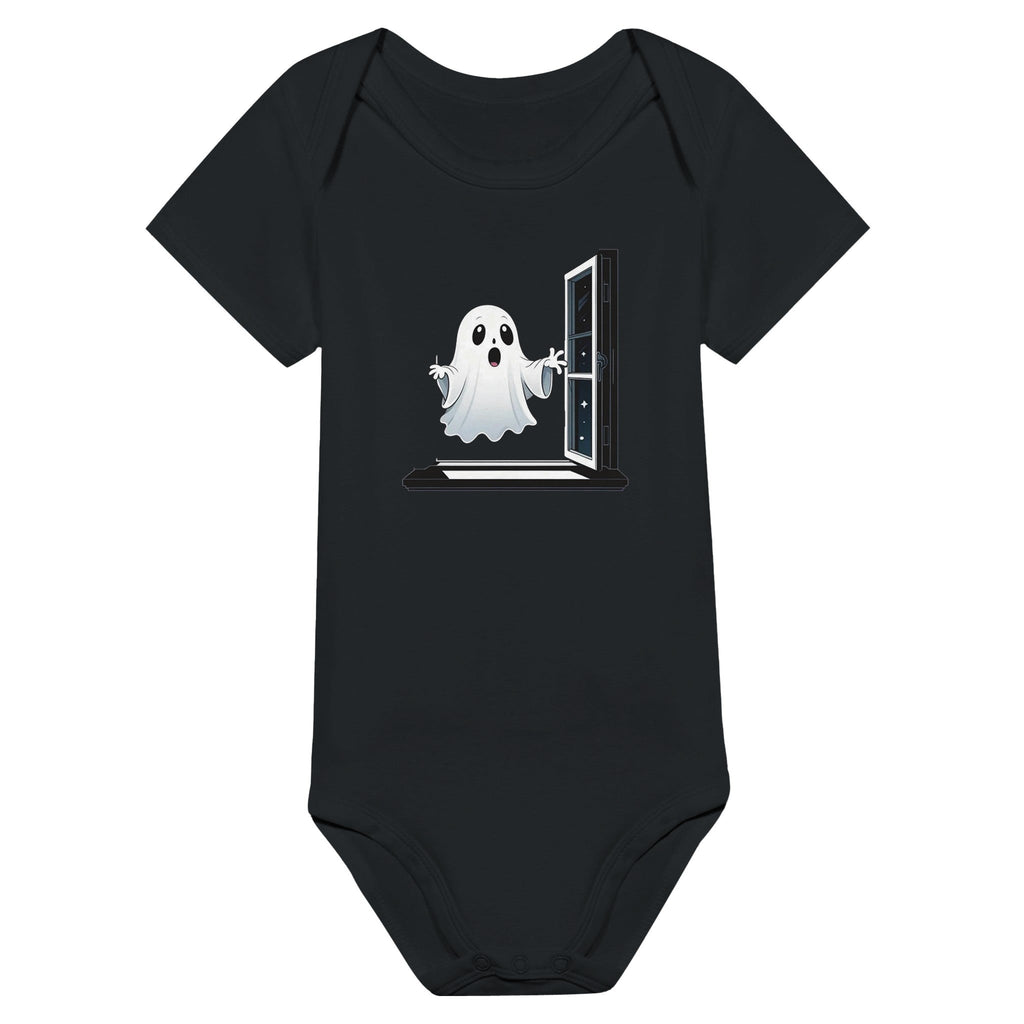 Ghost Window Haunt Classic Baby Short Sleeve Bodysuit - DazeRoom