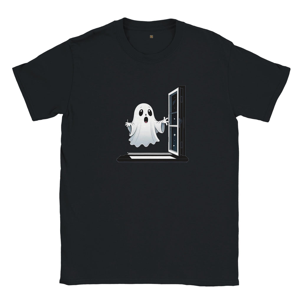 Ghost Window Haunt Classic Kids Crewneck T-shirt - DazeRoom