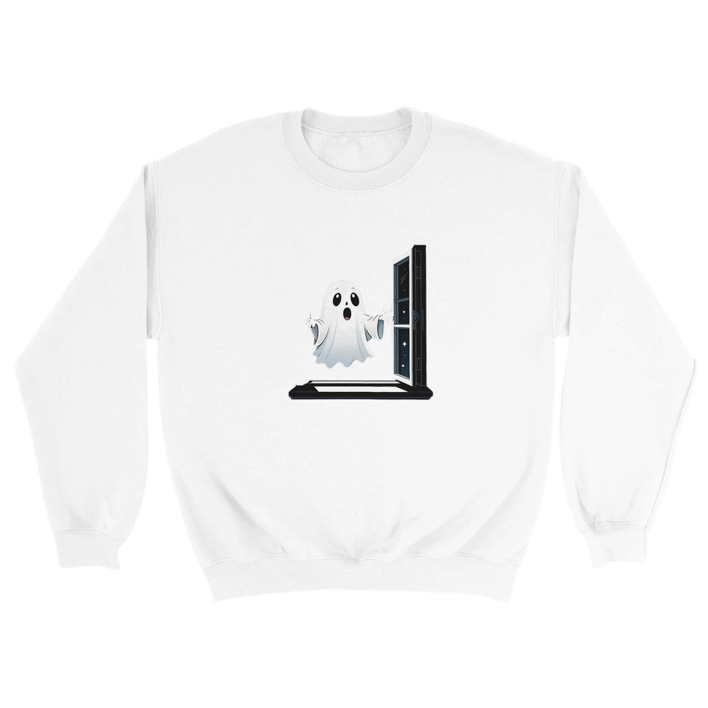 Ghost Window Haunt Classic Unisex Crewneck Sweatshirt - DazeRoom