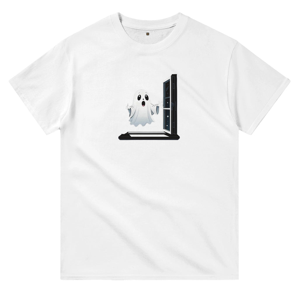 Ghost Window Haunt Heavyweight Unisex Crewneck T-shirt - DazeRoom