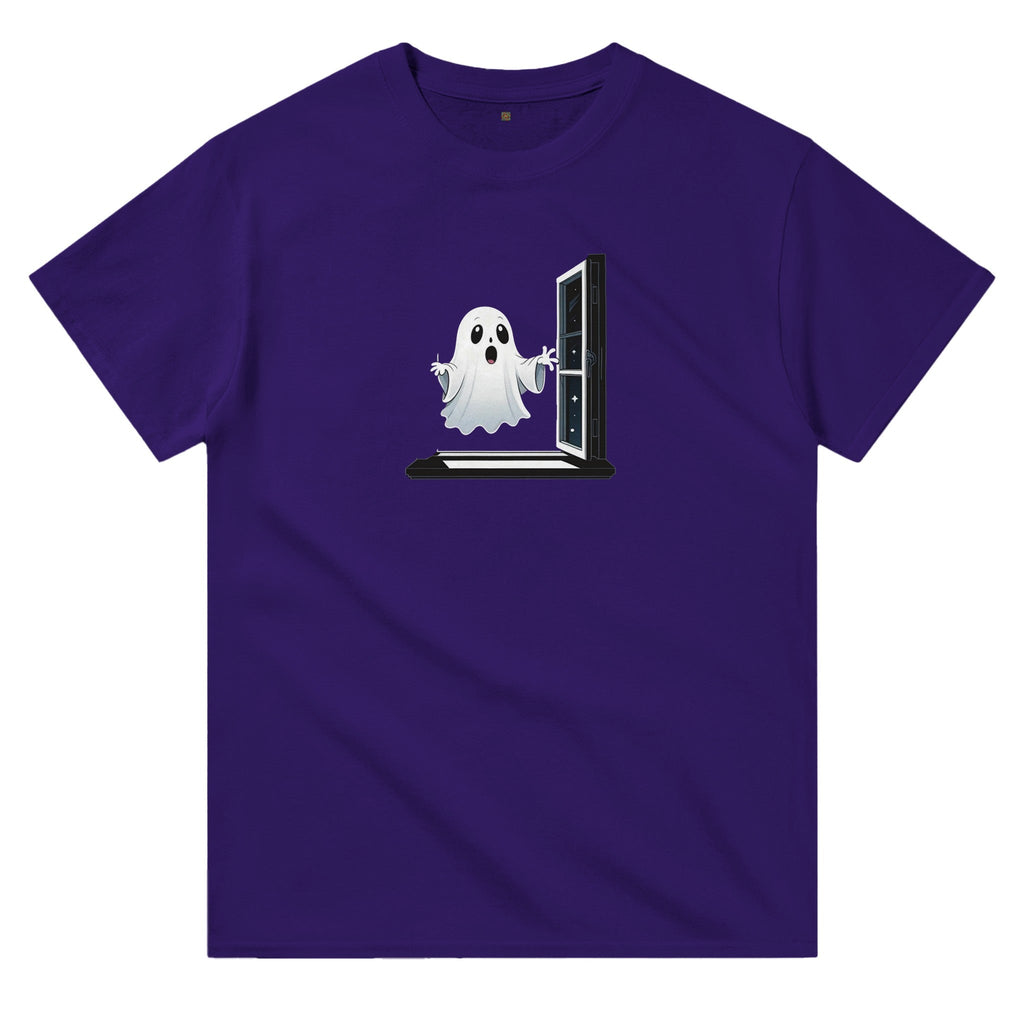 Ghost Window Haunt Heavyweight Unisex Crewneck T-shirt - DazeRoom