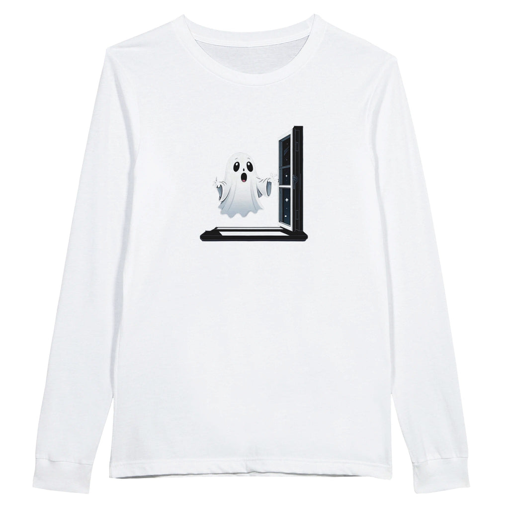 Ghost Window Haunt Premium Unisex Long sleeve T-shirt - DazeRoom