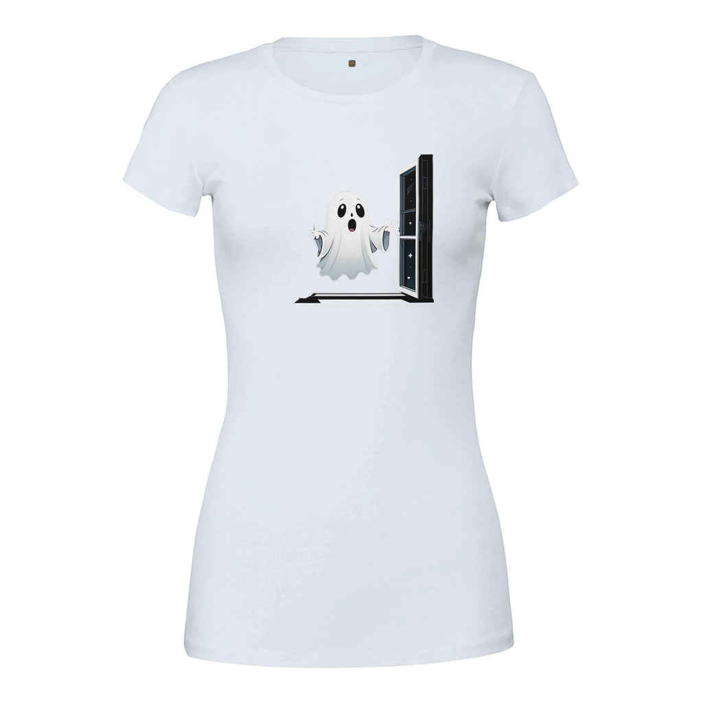 Ghost Window Haunt Premium Women's Crewneck T-shirt - DazeRoom