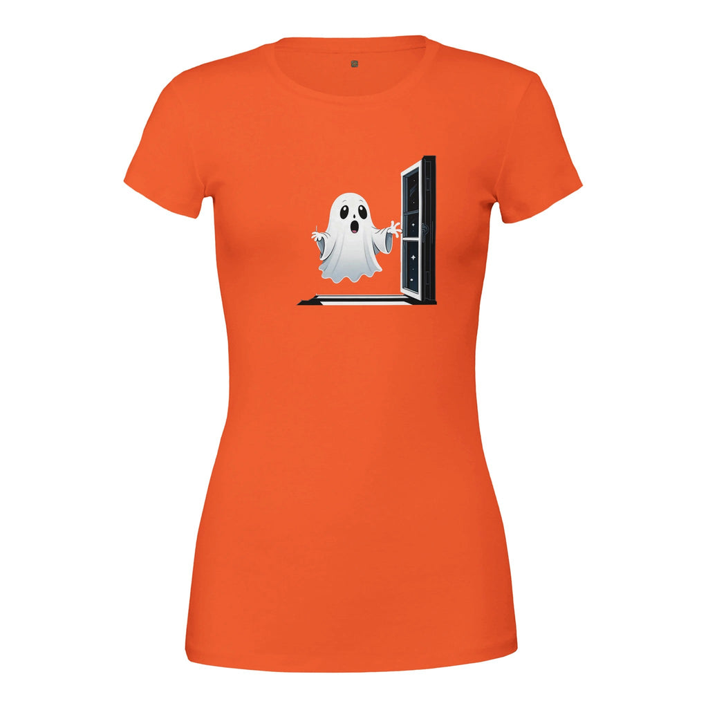 Ghost Window Haunt Premium Women's Crewneck T-shirt - DazeRoom