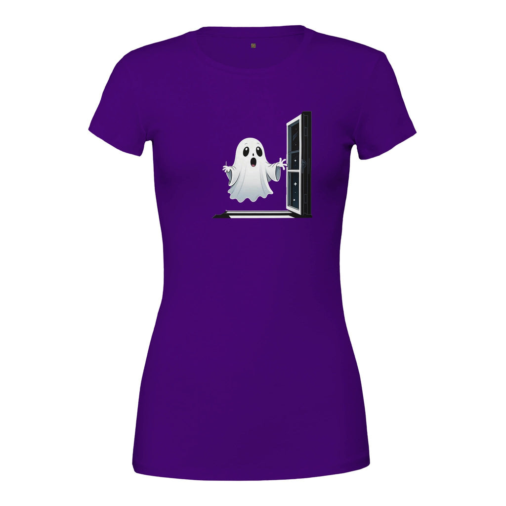 Ghost Window Haunt Premium Women's Crewneck T-shirt - DazeRoom