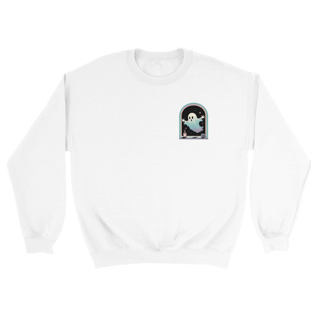 Ghost Window Haunt Retro Vice Edition Classic Unisex Crewneck Sweatshirt | Gildan® 18000 - DazeRoom