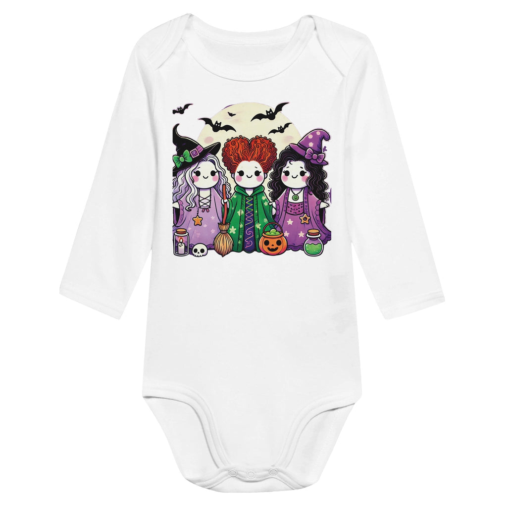 Ghosts Hocus Pocus Classic Baby Long Sleeve Bodysuit - DazeRoom