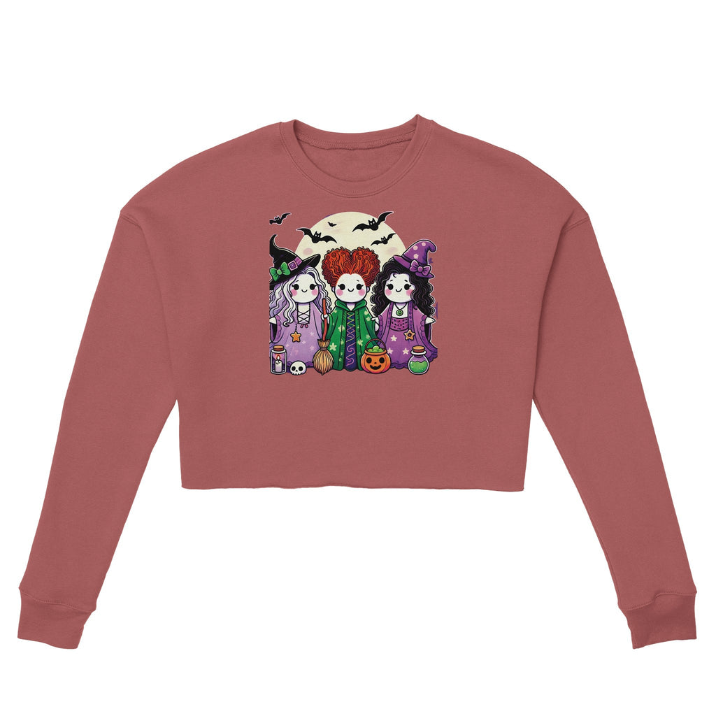 Ghosts Hocus Pocus Women's Cropped Sweatshirt - DazeRoom