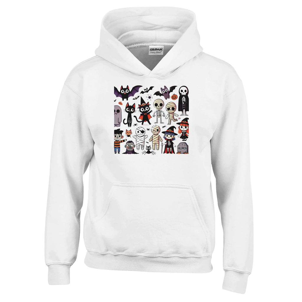 Halloween Characters Classic Kids Pullover Hoodie - DazeRoom