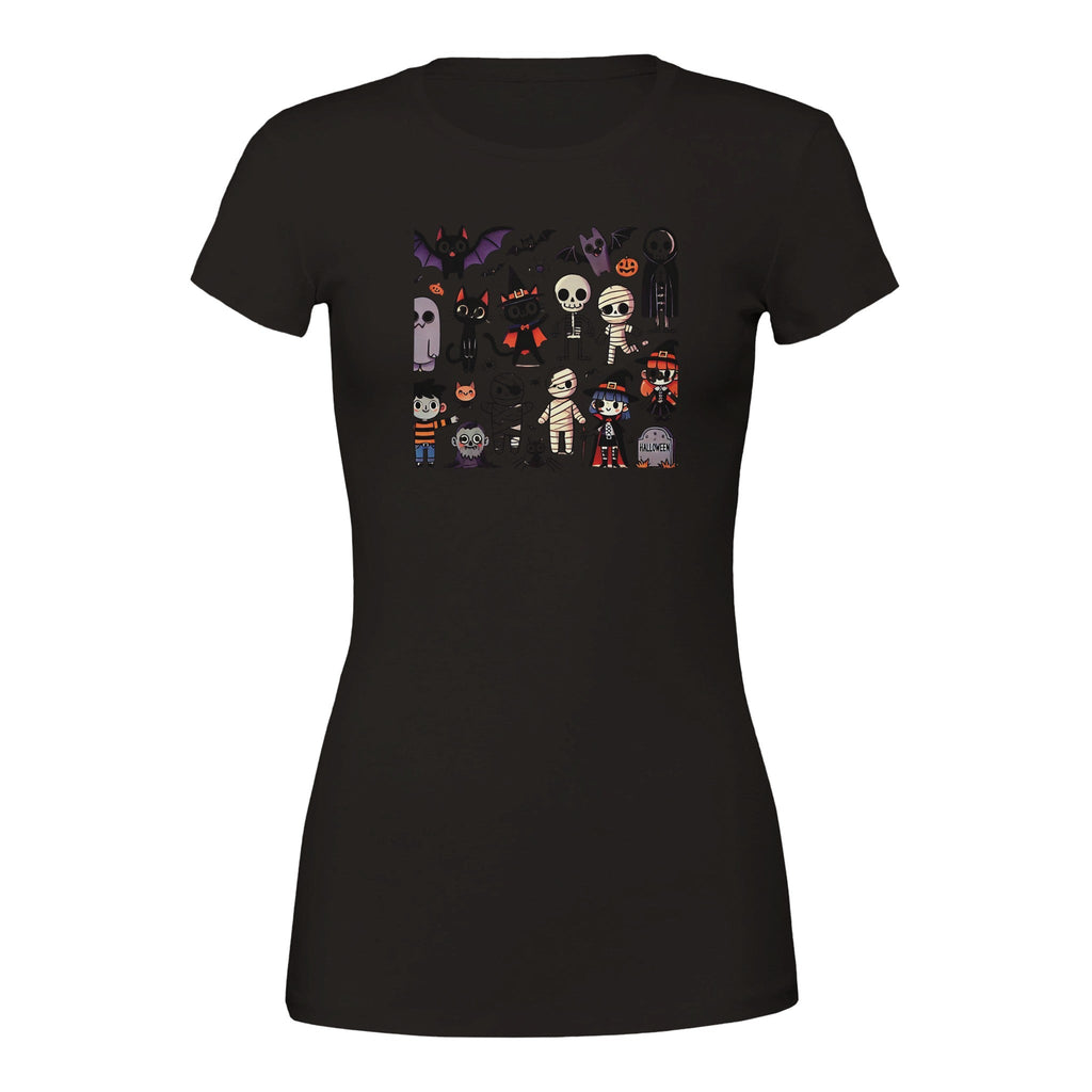 Halloween Characters Premium Women's Crewneck T-shirt - DazeRoom