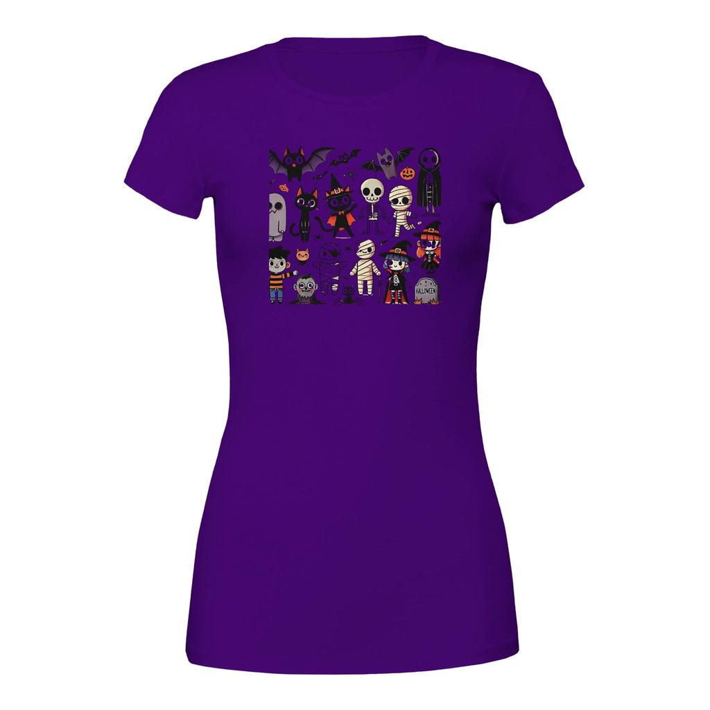 Halloween Characters Premium Women's Crewneck T-shirt - DazeRoom