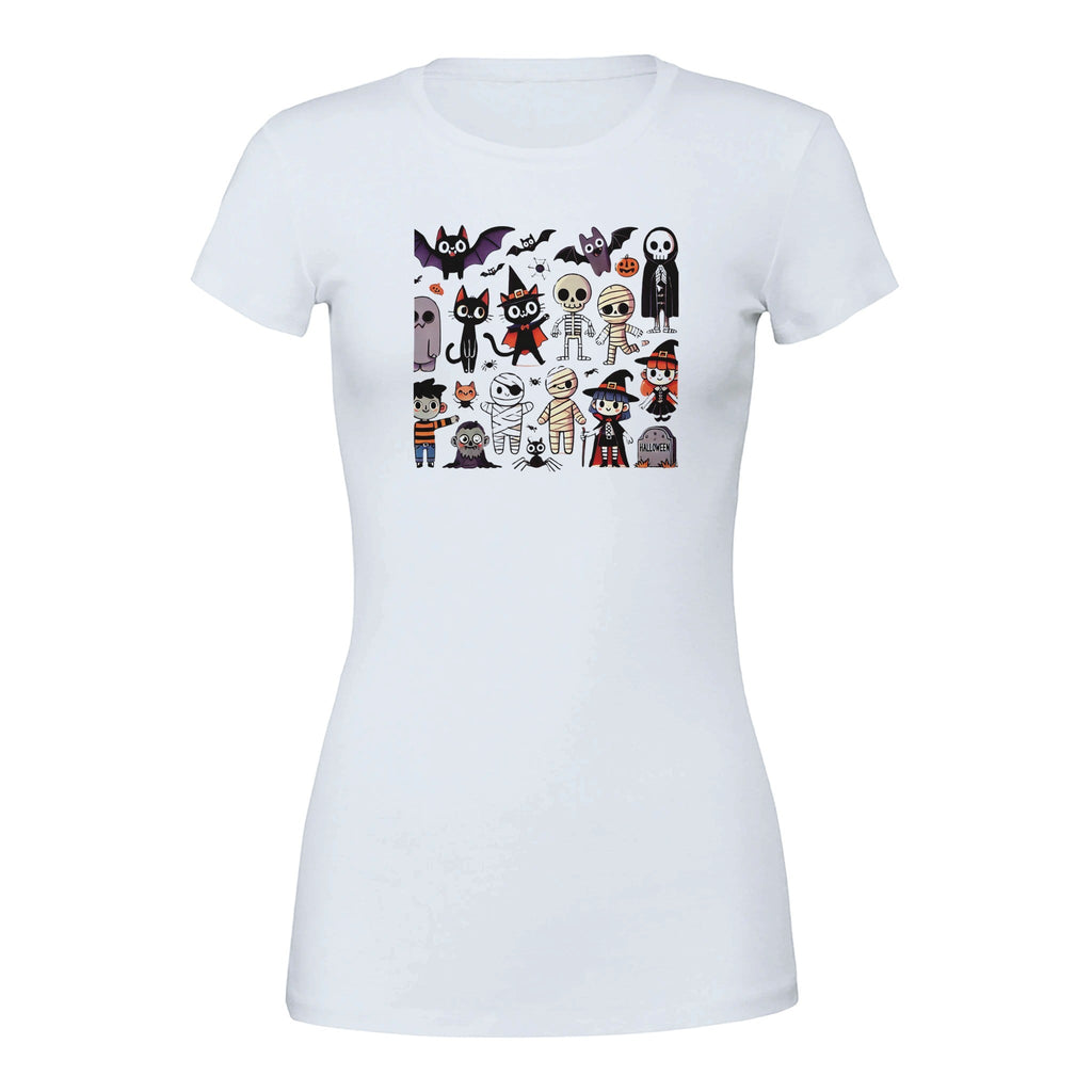 Halloween Characters Premium Women's Crewneck T-shirt - DazeRoom