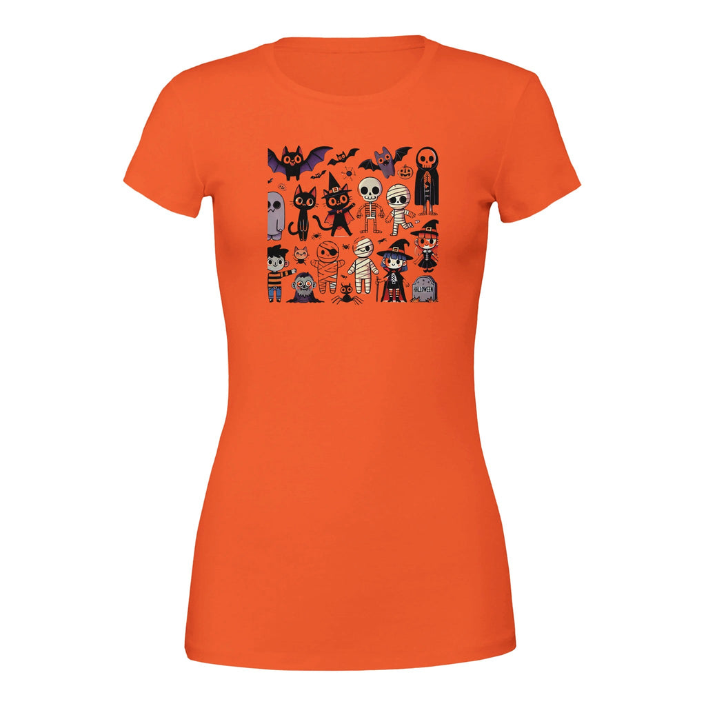 Halloween Characters Premium Women's Crewneck T-shirt - DazeRoom