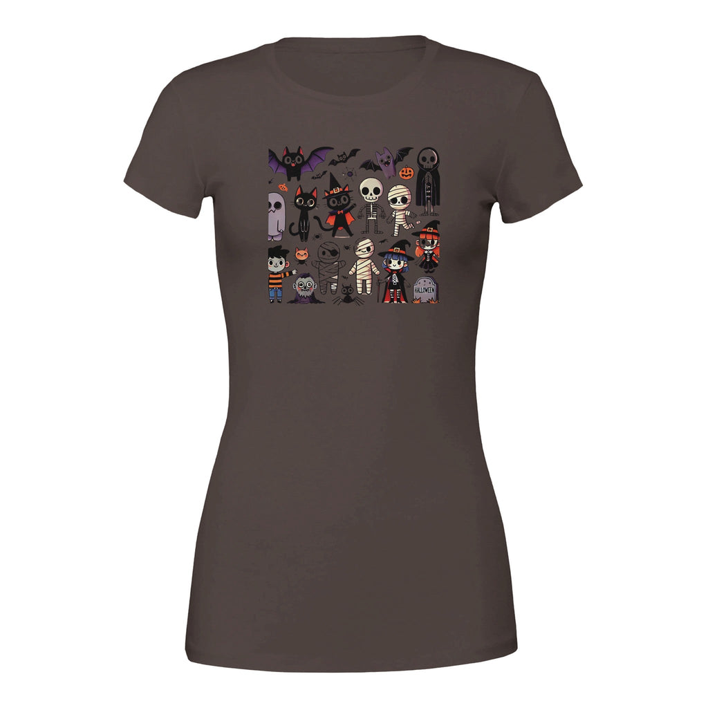 Halloween Characters Premium Women's Crewneck T-shirt - DazeRoom