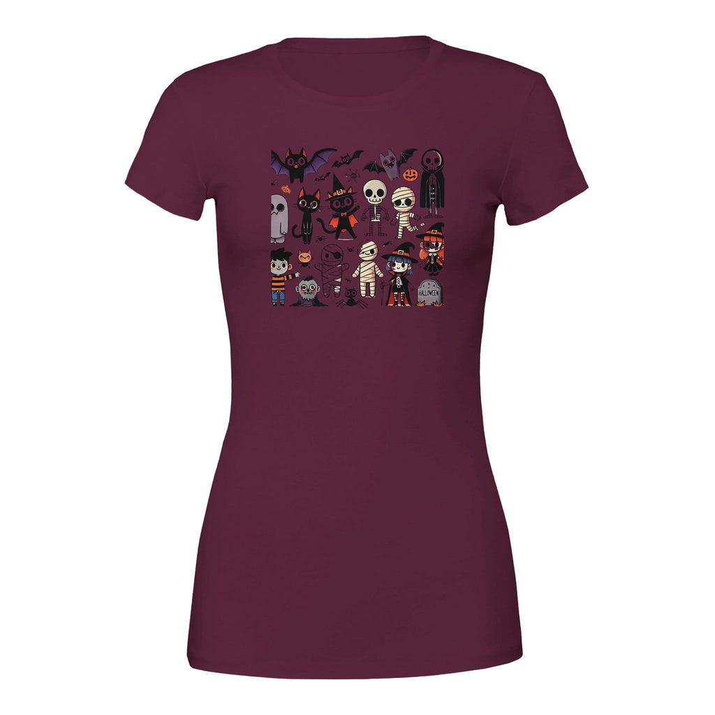 Halloween Characters Premium Women's Crewneck T-shirt - DazeRoom