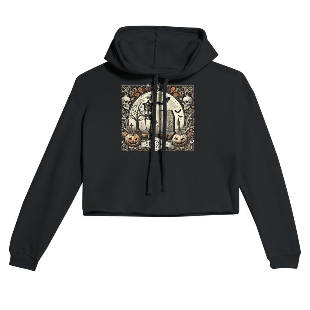 Have A Spooky Day Vintage Women's Cropped Hoodie - DazeRoom