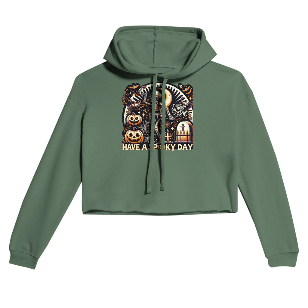 Have A Spooky Day Women's Cropped Hoodie - DazeRoom