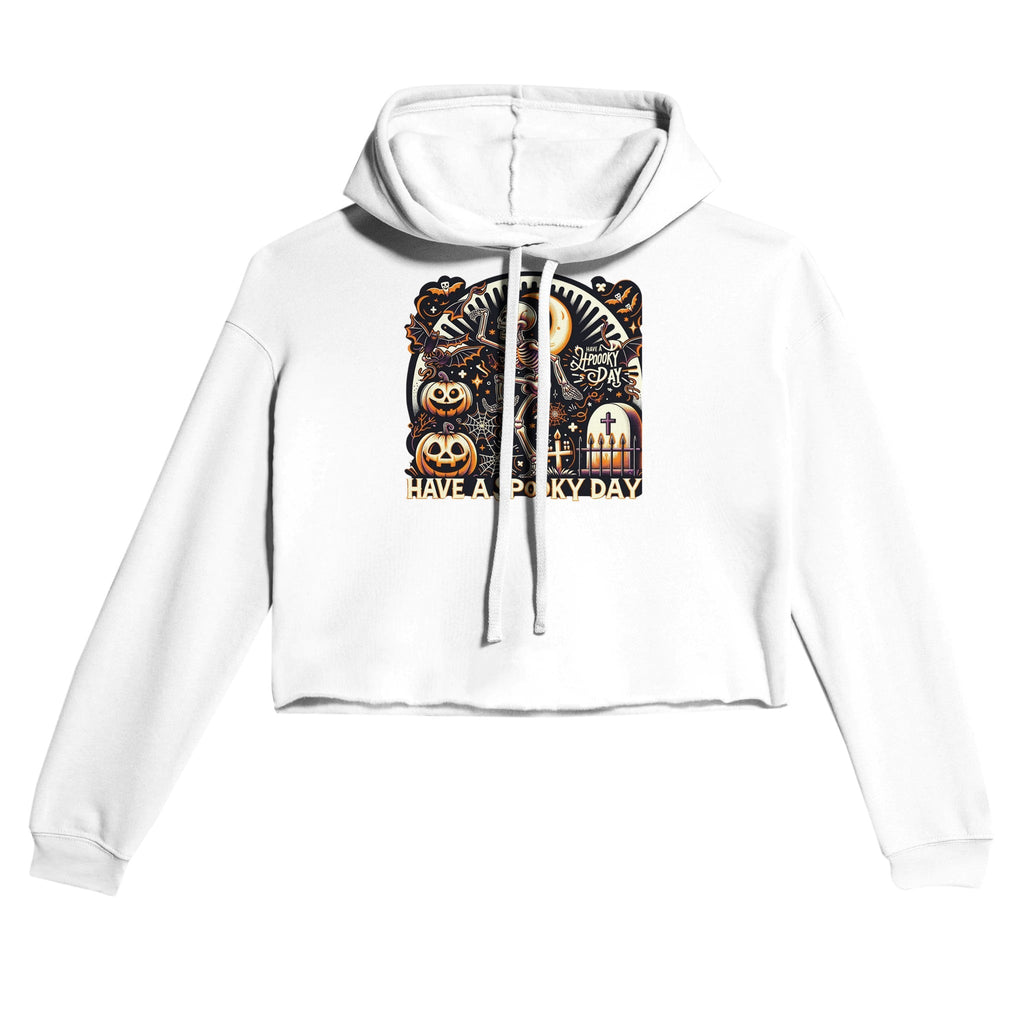 Have A Spooky Day Women's Cropped Hoodie - DazeRoom