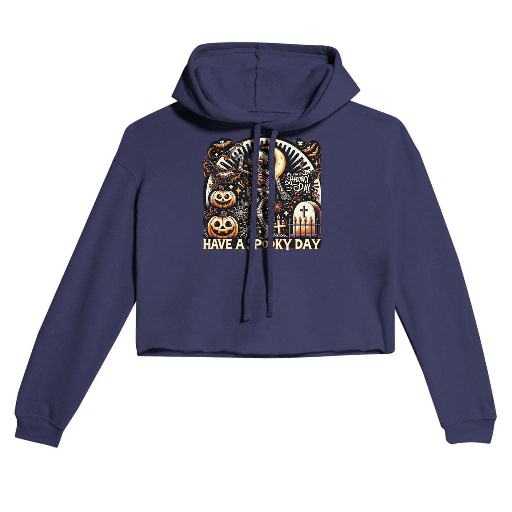 Have A Spooky Day Women's Cropped Hoodie - DazeRoom