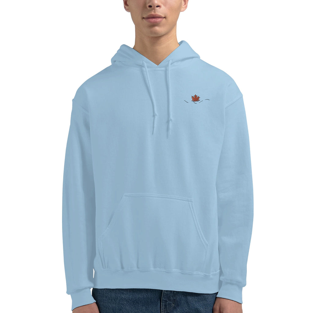 Maple Leaf Men Embroidery Pullover Hoodie | Gildan® 18500 - DazeRoom