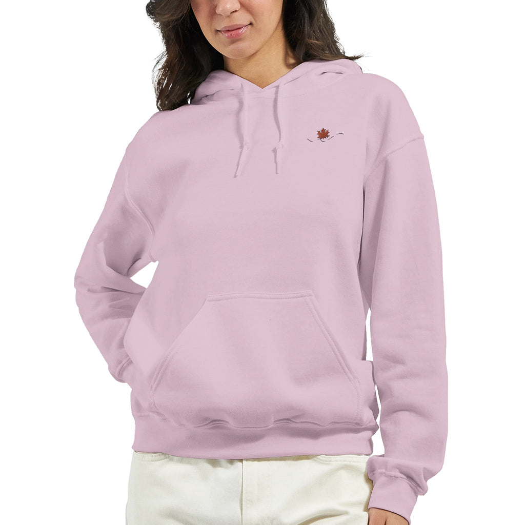 Maple Leaf Women Embroidery Pullover Hoodie | Gildan® 18500 - DazeRoom