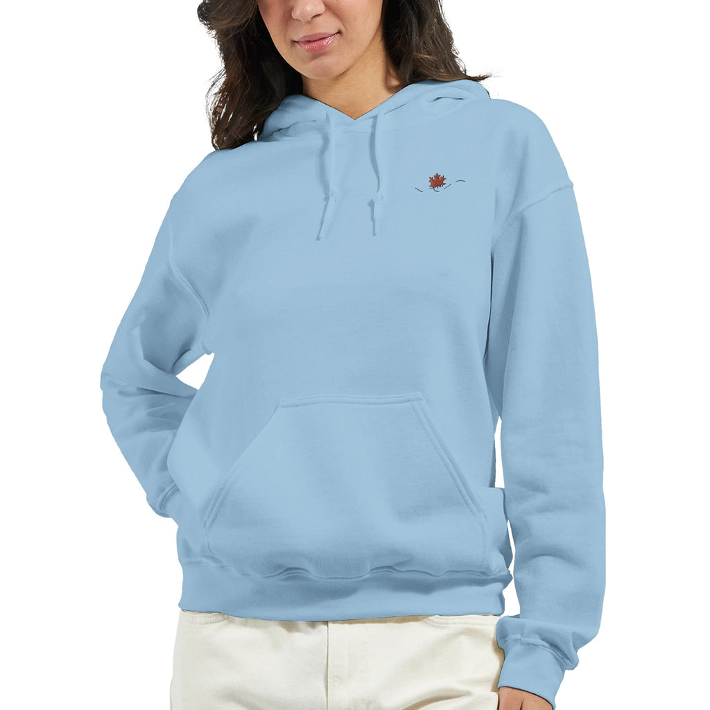 Maple Leaf Women Embroidery Pullover Hoodie | Gildan® 18500 - DazeRoom