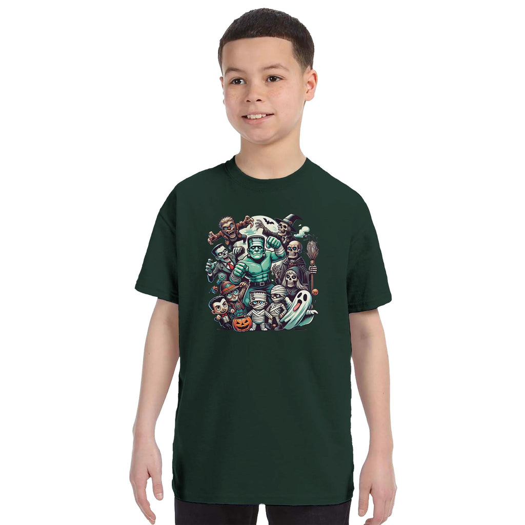 Monsters Assemble Kids Crewneck T-shirt | Gildan® 5000B - DazeRoom