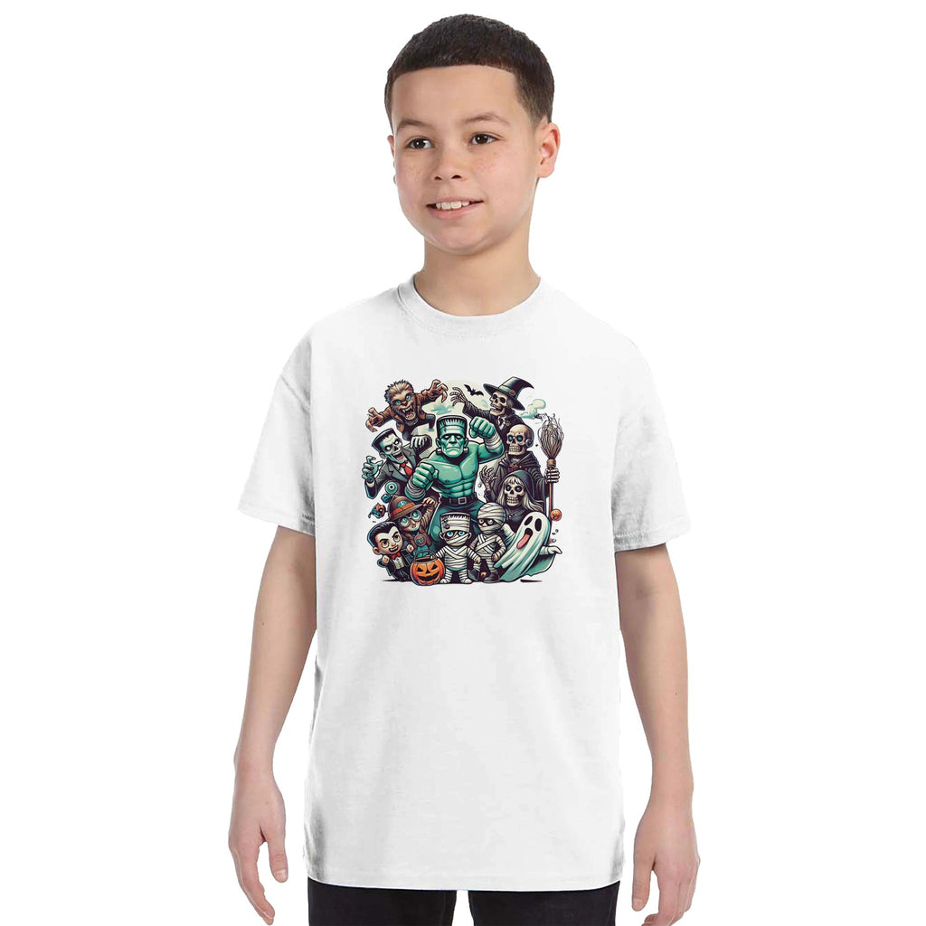 Monsters Assemble Kids Crewneck T-shirt | Gildan® 5000B - DazeRoom