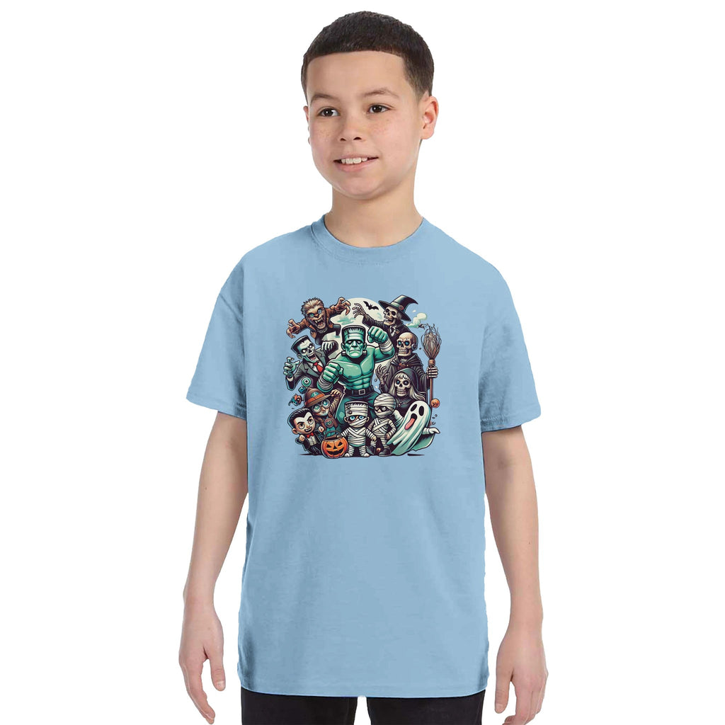 Monsters Assemble Kids Crewneck T-shirt | Gildan® 5000B - DazeRoom