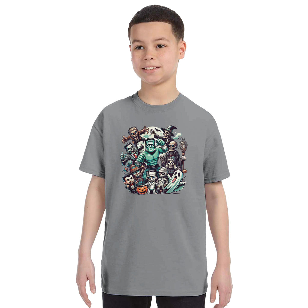 Monsters Assemble Kids Crewneck T-shirt | Gildan® 5000B - DazeRoom