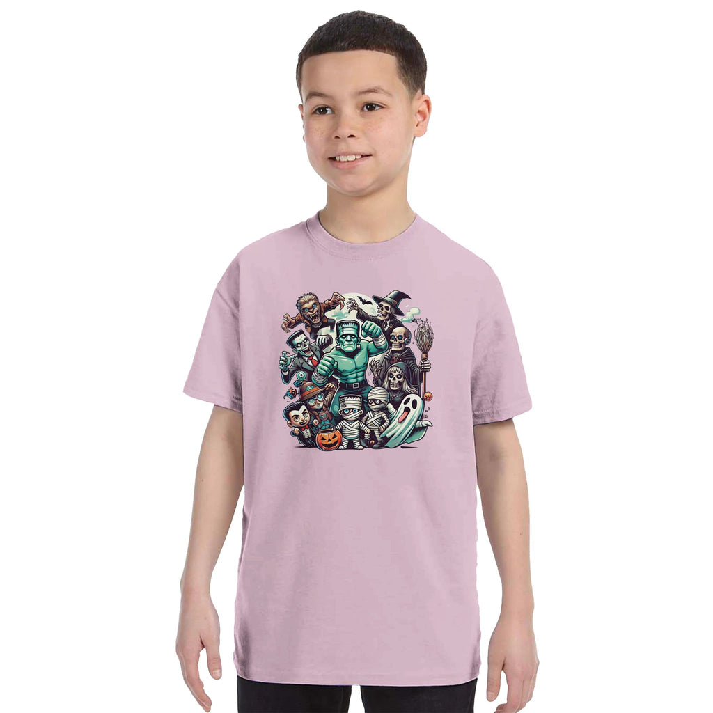 Monsters Assemble Kids Crewneck T-shirt | Gildan® 5000B - DazeRoom