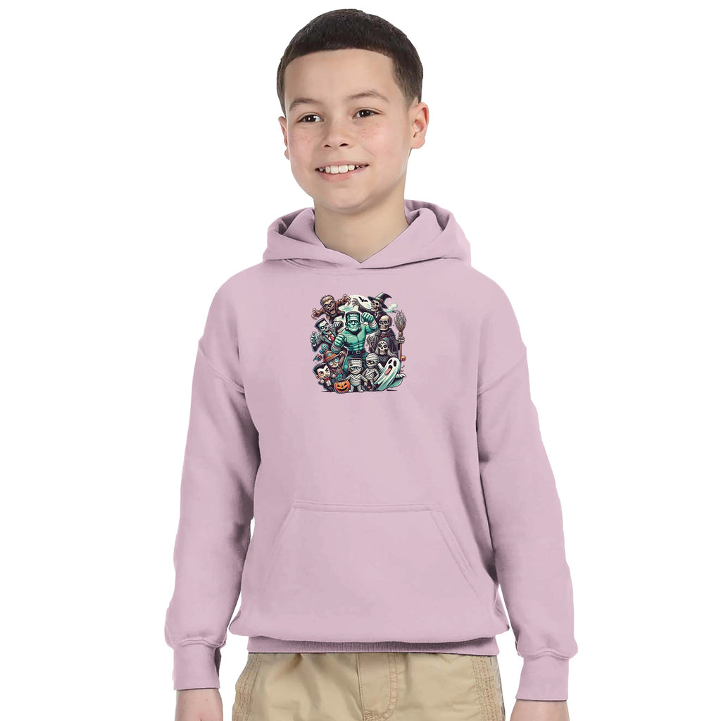 Monsters Assemble Kids Pullover Hoodie | Gildan 18500B - DazeRoom