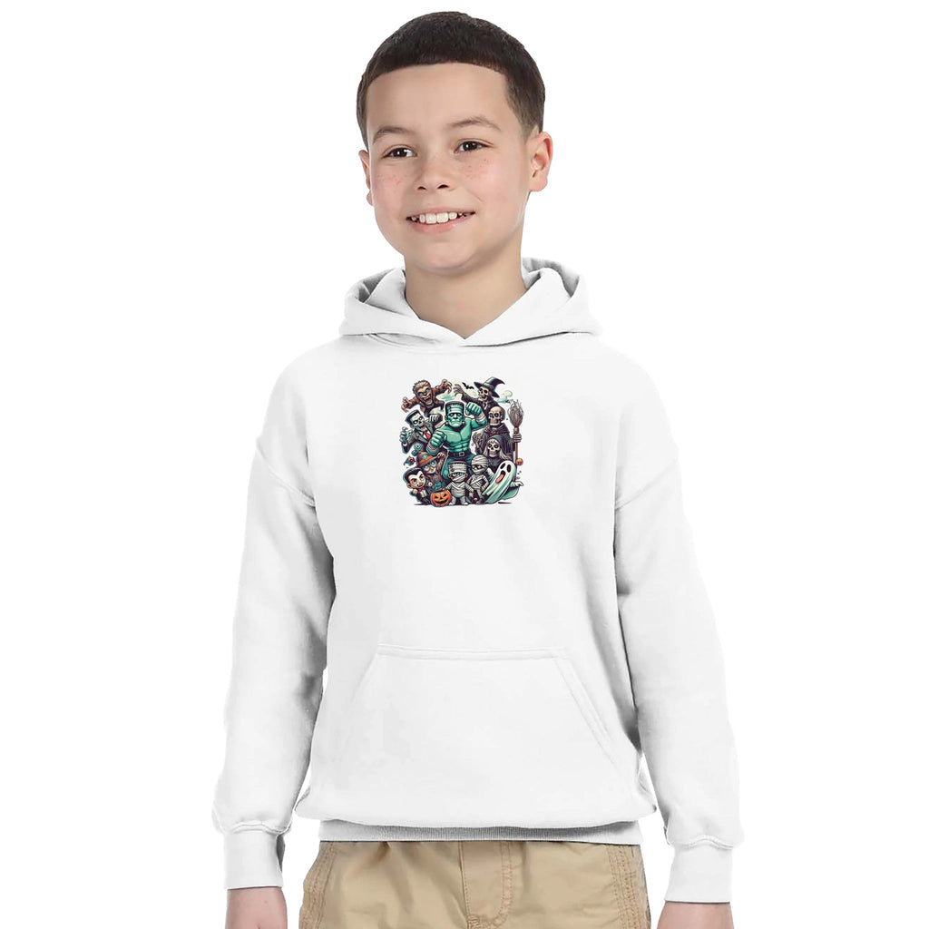 Monsters Assemble Kids Pullover Hoodie | Gildan 18500B - DazeRoom