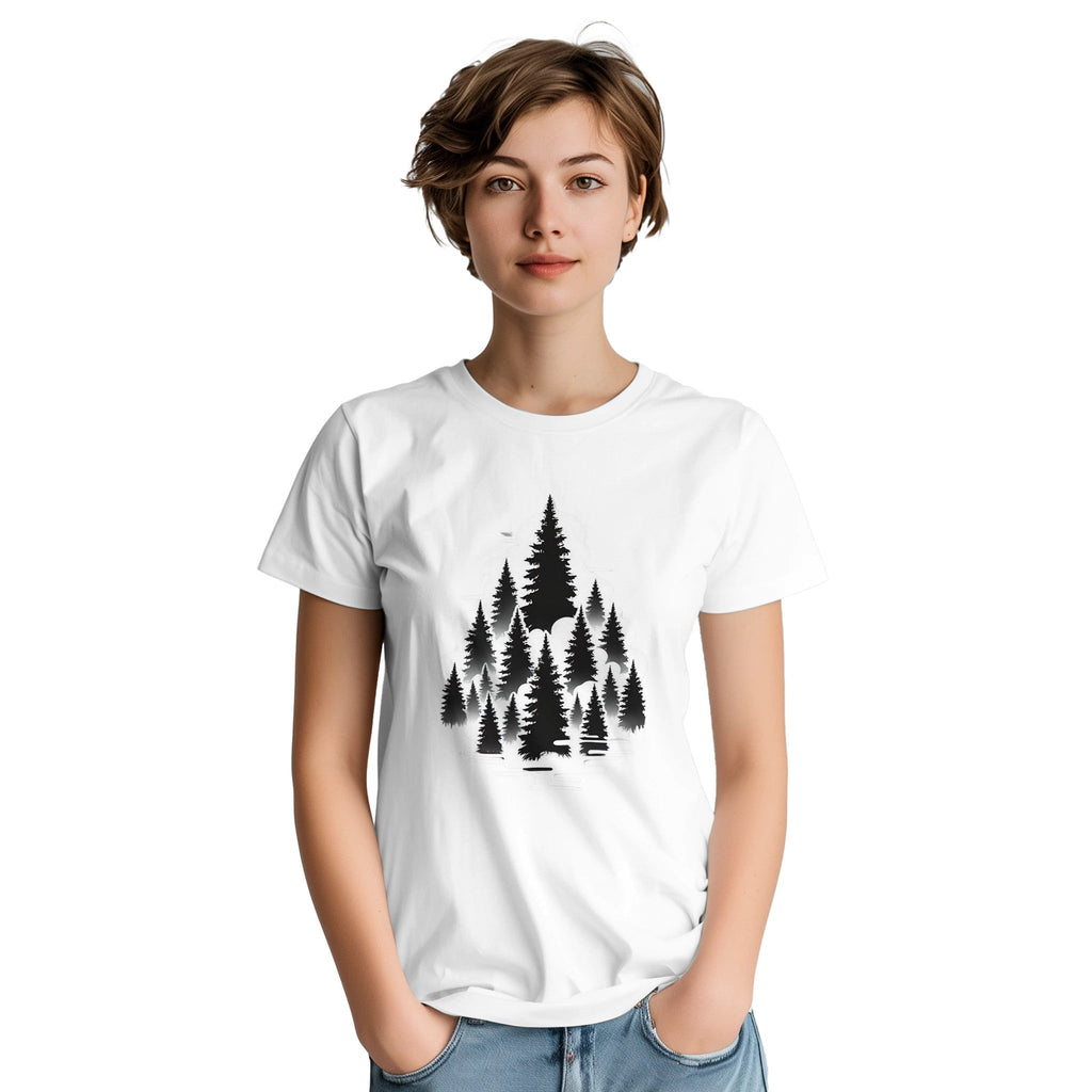 Pine Tree Women Crewneck T-shirt | Gildan® 5000 - DazeRoom